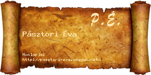 Pásztori Éva névjegykártya